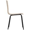 Natural plywood chair with black frame. Model WERDI B