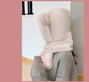 2023 Winter Cute Bear Ear Warm Hat Plush Scarf Hat Outdoor Windproof Cycling Hat Women Beanies Caps