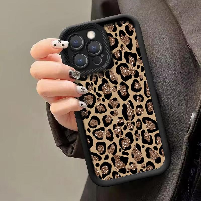 INS Leopard Print Phone Case for Samsung Galaxy S25 S24 S23 S22 S21 S20 Ultra Plus FE A15 A35 A54 A55 Soft TPU Cover