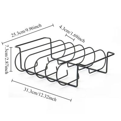 1pc Non-Stick Grill Net Ribs Grill Holds Four Ribs Steak Ribs Lamb Chops Outdoor BBQ Grilling Tools