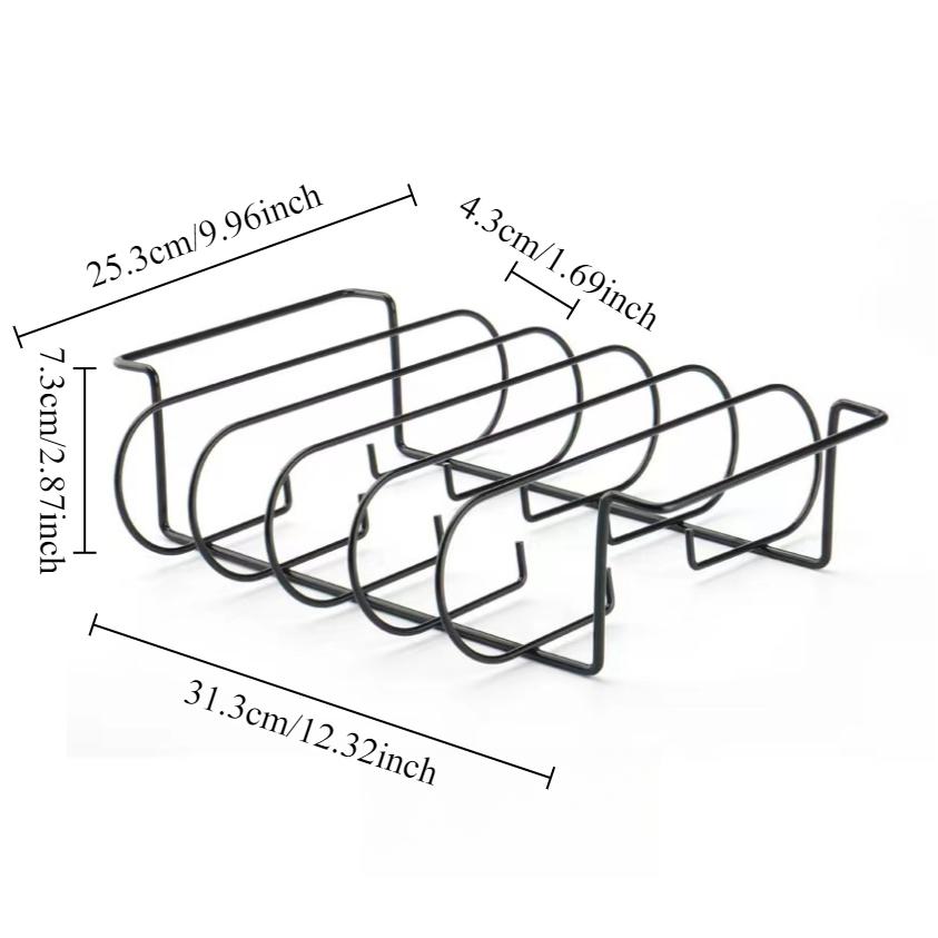 1pc Non-Stick Grill Net Ribs Grill Holds Four Ribs Steak Ribs Lamb Chops Outdoor BBQ Grilling Tools