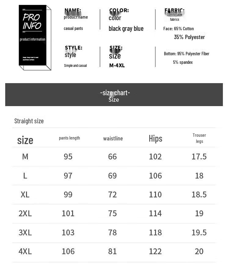 JEEP SPIRIT Men's Loose Fit Casual Outdoor Pants