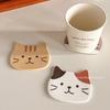 Cute Cartoon Cat Coaster Dining Table Silicone Thermal Insulation Pad Home Office Coffee Cup Teacup Special Anti-scalding Pad