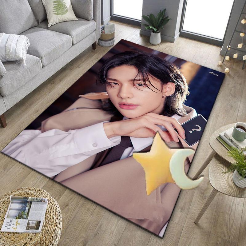 K-pop Group Stray Office Rug Chair Mat, Game Carpet, Suitable for Front Door, Bedroom, Living Room, Desk, Holiday Gift