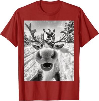 Vtipné sobí Vánoční zvířecí Unisex tričko