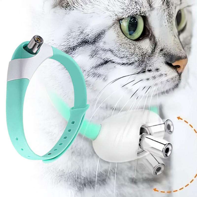 Cat Light Collar Wearable Automatic Cat Toys with LED Lights Rechargeable Interactive Pet Toy Automatic Exercise Game for