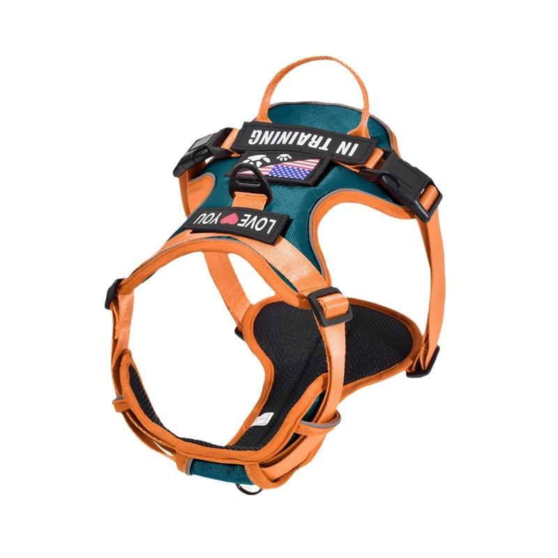 Dog Leash Vest-style Large   Medium and Small Dog Breathable and Comfortable Chest Strap Night Reflective Dog Leash Pet Supplies