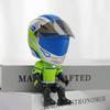 Transforming Helmet Simulated Motorcycle Rider Doll Movable Figurine Model  Desktop Ornament
