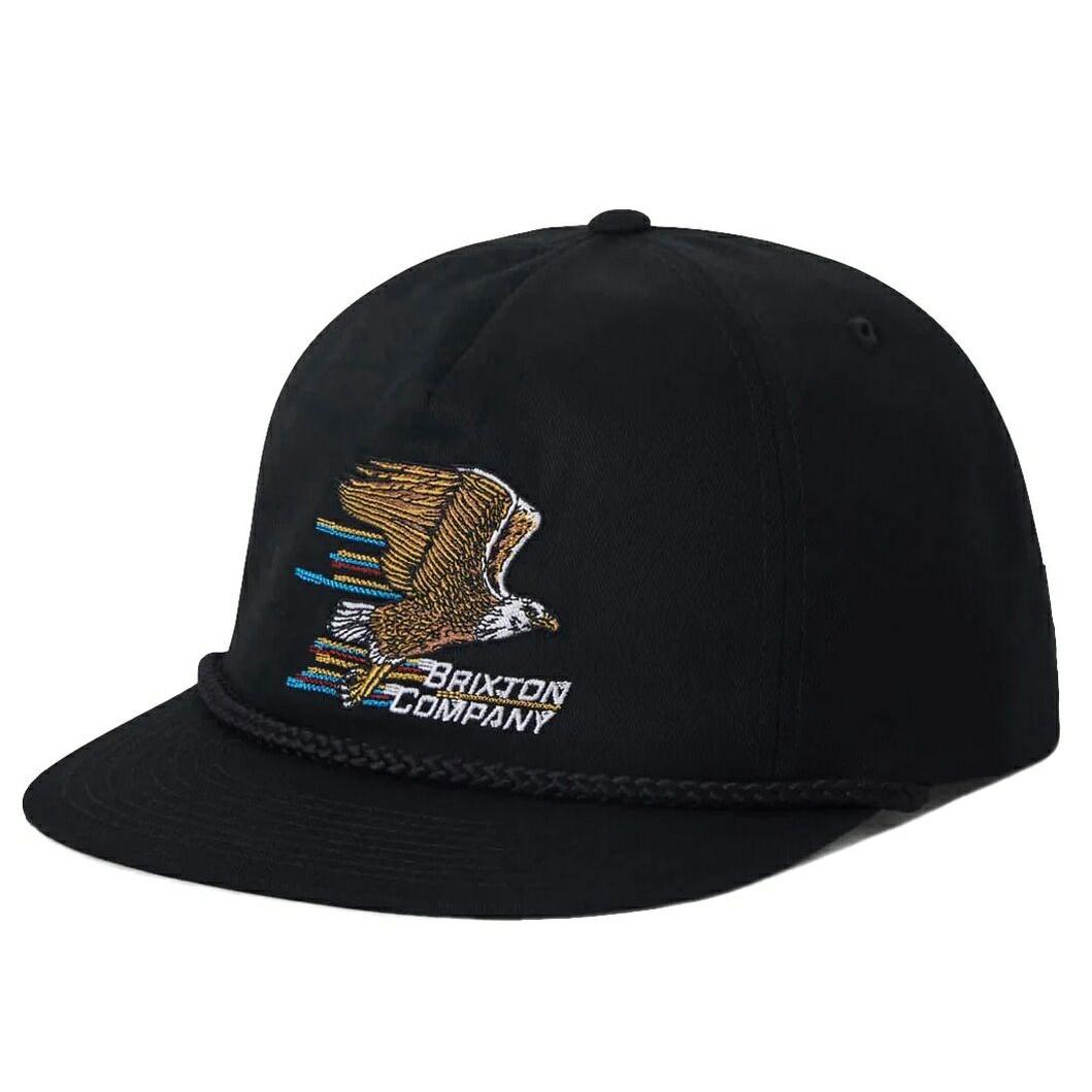 Used Brixton Free HP Snapback Hat Cap Black Cap Free Shipping
