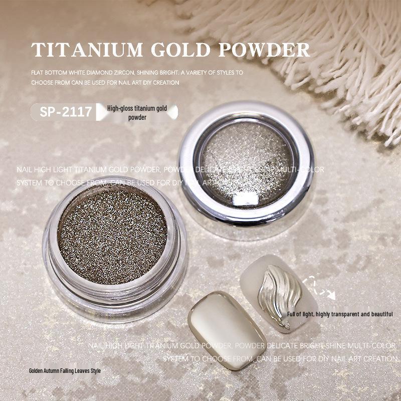 Titanium Magic Mirror Nail Powder In Rose Gold & Silver - High-Gloss Electroplated Glitter