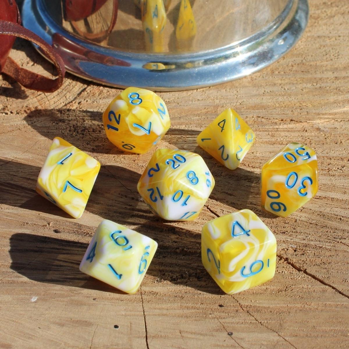 

7 шт./компл. кубики с лимонным кремом для настольных игр DND Dungeons and Dragons D&D RPG, настольных ролевых игр