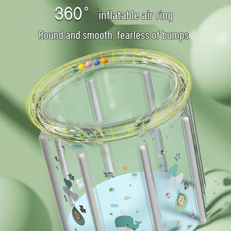Foldable Transparent Bathtub: Kids & Adults Swimming Bucket