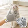Pet Hair Removal Gloves 2-in-1 Deshedding Grooming Glove for Dogs Cats Double Sided Fur Remover Mitt for Couch Clothes Carpet Car Seat