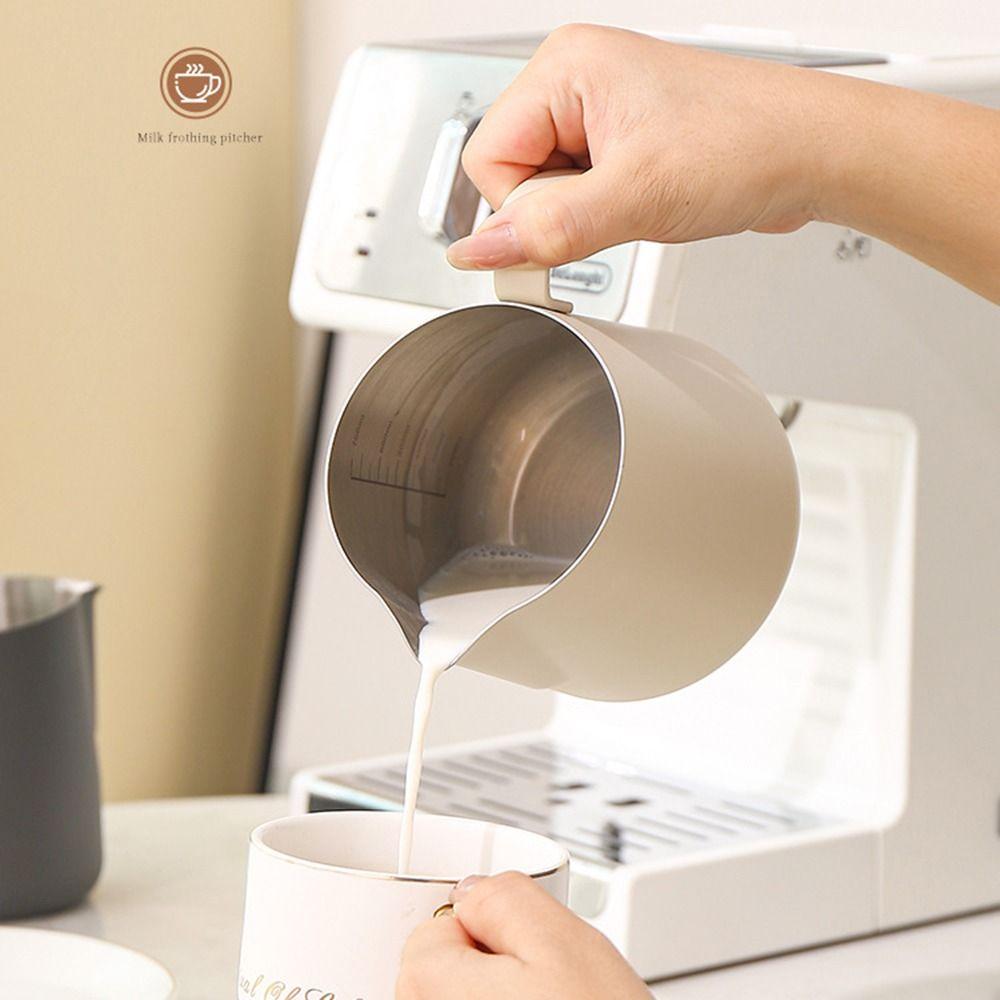 Stainless Steel Milk Frothing Pitcher 500/750ml Espresso Steaming Pitchers Coffee Bar