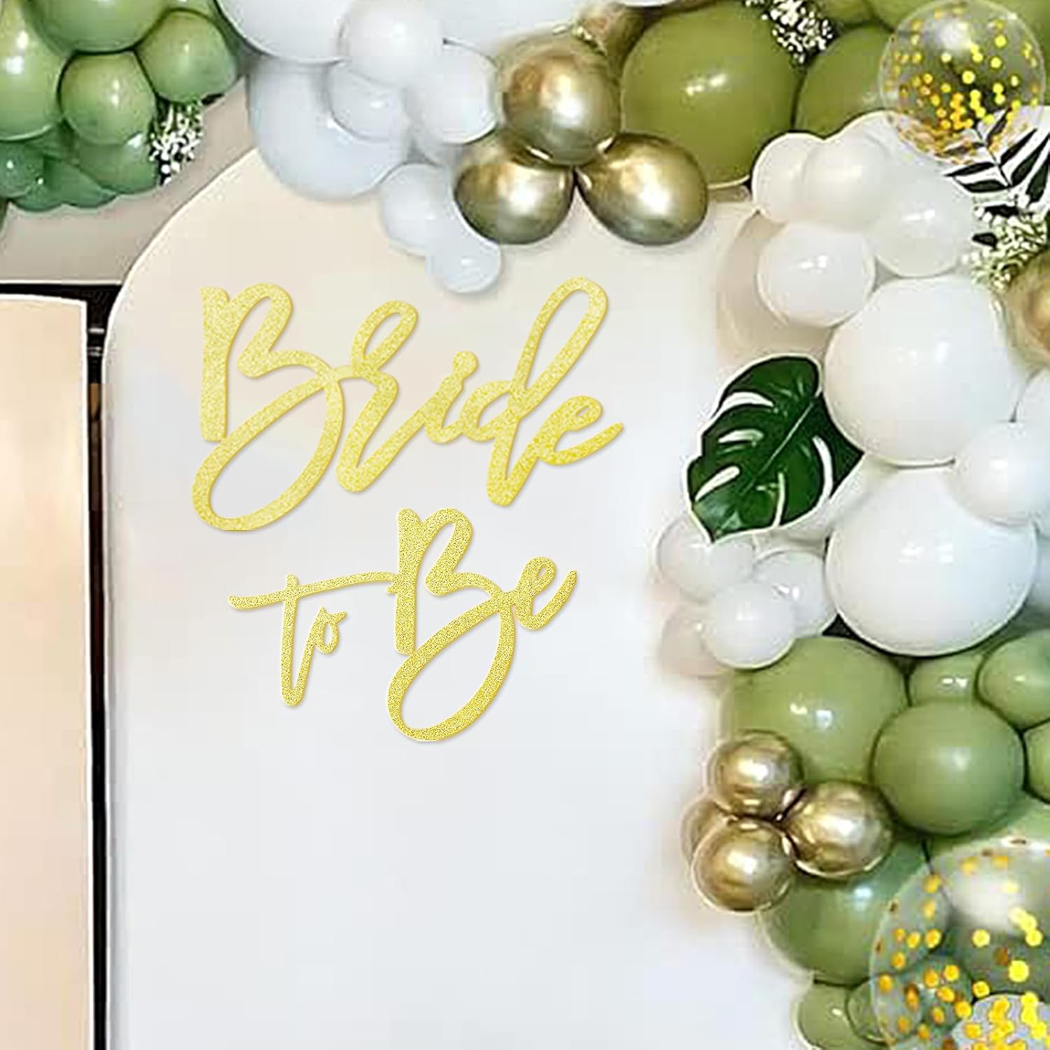 Bride to Be Sign - White Felt Letters Bridal Shower Sign for Backdrop Bride to Be Sign Letters for Balloon Arch Photo Props Bachelorette Engagement золотой