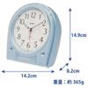 CASIO Wave Ceptor Alarm Light x x Clock, Radio-Controlled, Analog, White, Blue, 14.9 14.2 8.2 cm, TQ-580J-2JF
