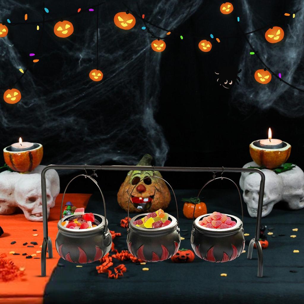 Halloween Kittel 3 Delar Halloween Serverings Godisskålar Högtid Bordsartiklar Godishink För Daglig Inomhus Utomhus Kök Vardagsrum