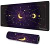 Stern und Mond Kunst Gaming Mauspads PC Schreibtischmatten Rutschfeste Gummiunterseite Präzise Naht Waschbare und Langlebige Pads für Spiele und Büro