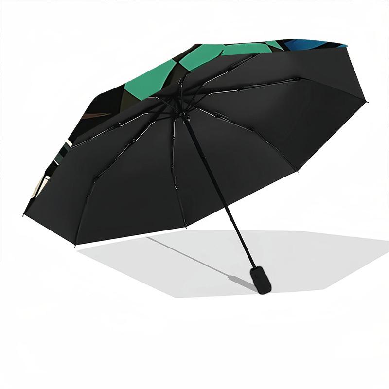 1pc Demon Slayer Automatic Folding Umbrella, Automatic Folding Umbrella with 8 Ribs, Convenient for Outdoor Use  072