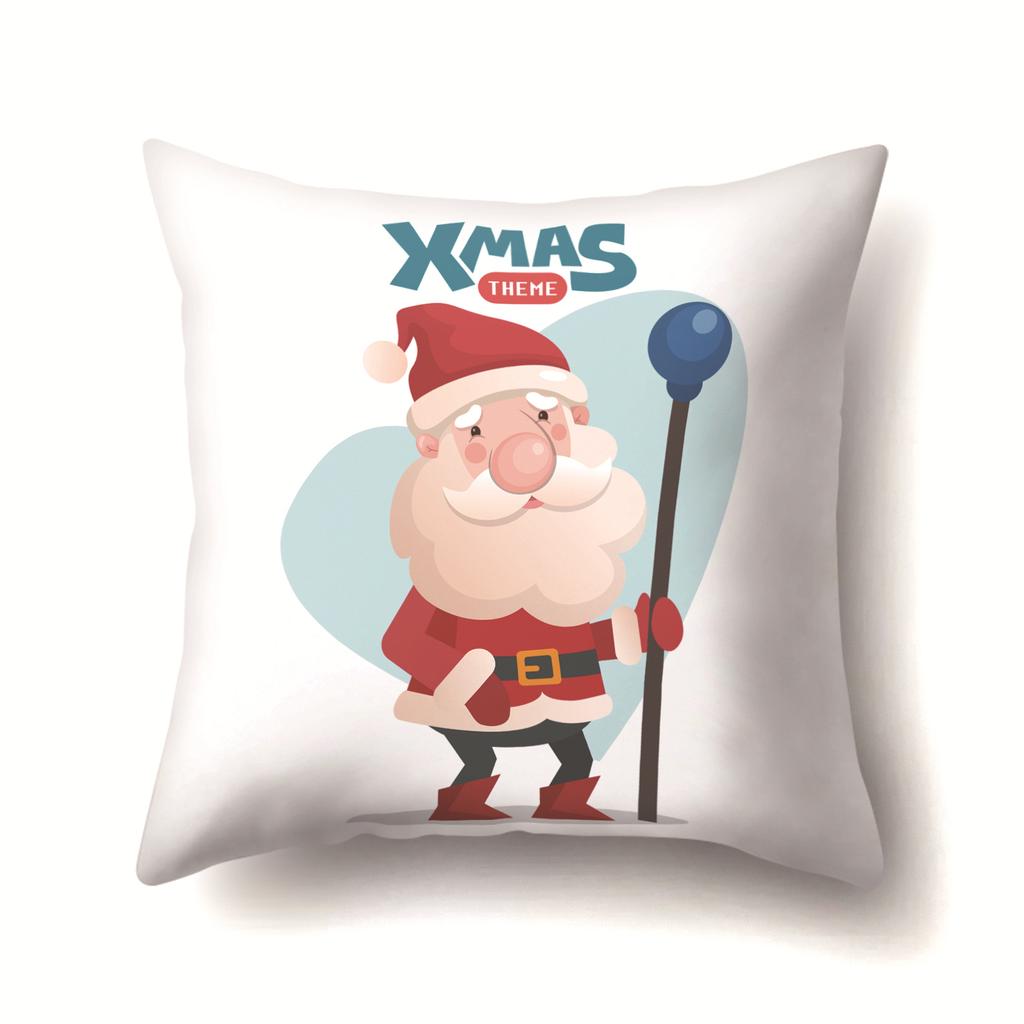 Christmas Gifts Santa Claus Pattern Pillow Polyester Home