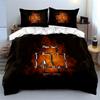 Flaming Metal Cross Design Bedding Set Bedding Set (1 Duvet Cover, 2 Pillowcases, Duvet Not Included)
