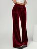Autumn/Winter Women's European & American Flared Velvet Pants - Slimming, Casual, Commuter Style