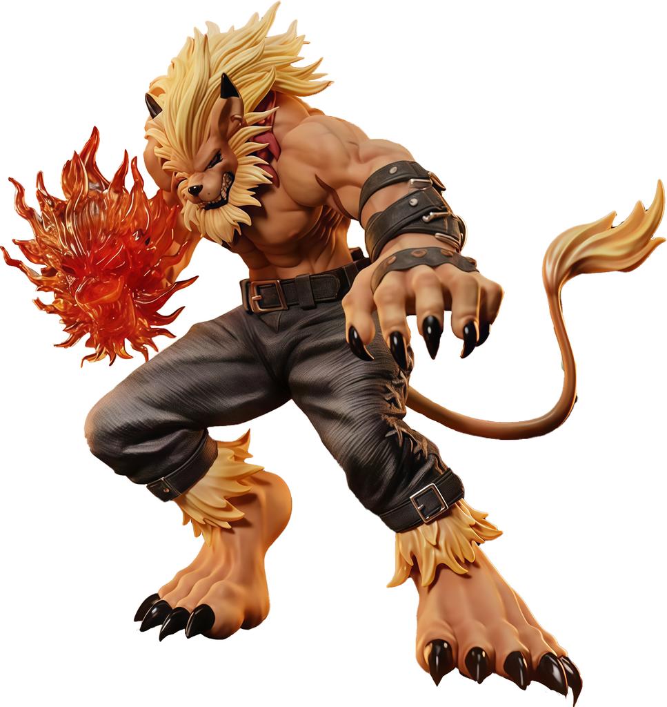 Soar Studio Digimon Leomon Fully Painted PVC Statue - Premium Anime Figure Collectible Display Model for Digimon Fans