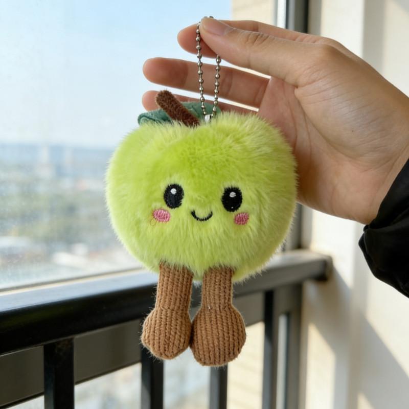Plush Apple Keychain With Super Soft Short Plush For Kids And Adults