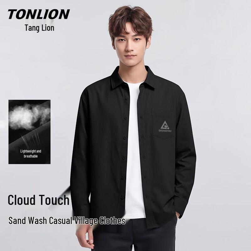 

TonLion Men s Loose Fit Long Sleeve Shirt