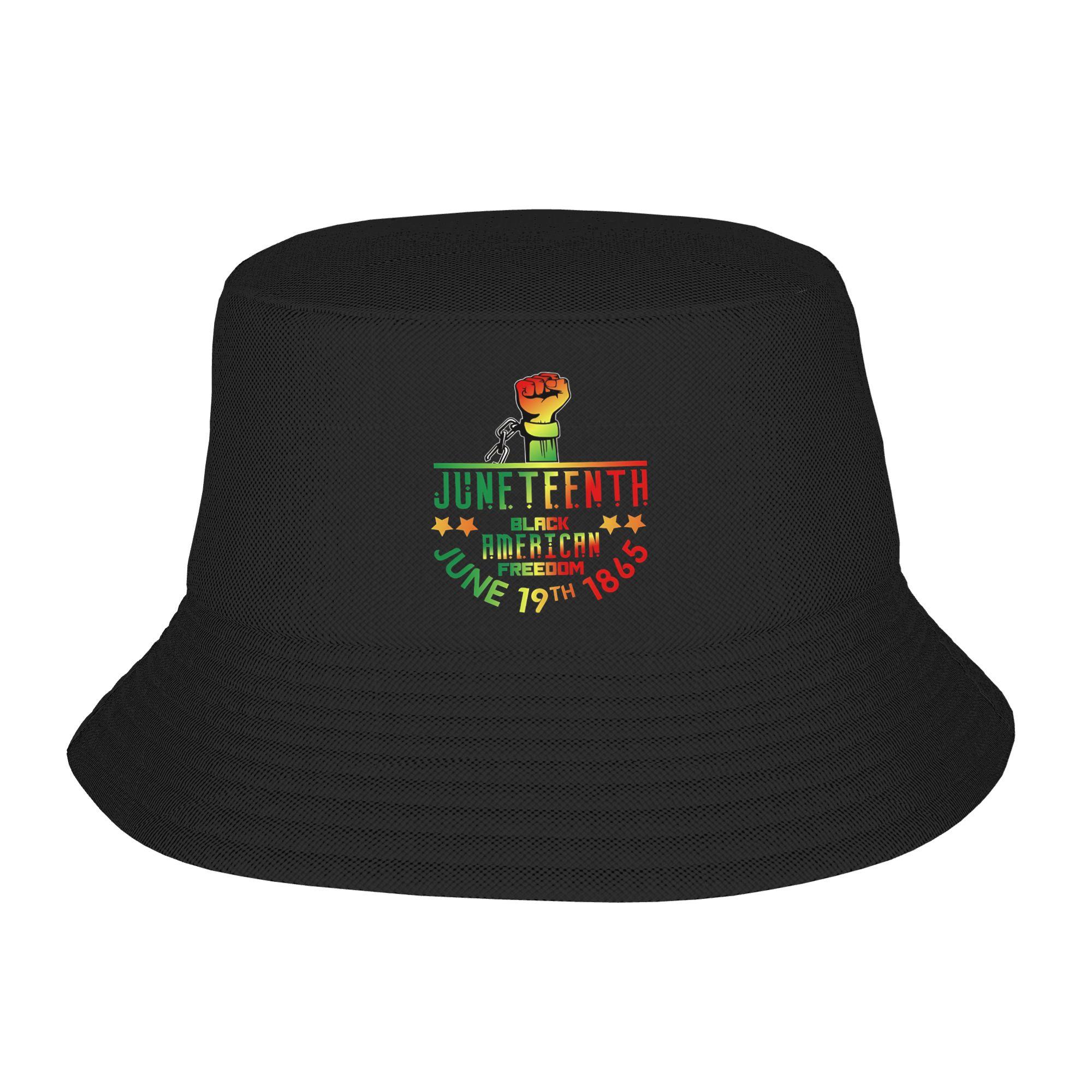 Juneteenth  Rooted In Freedom Bucket Hat Gift For Girl Cartoon  Vocation Caps For Travel Lightweight One Size
