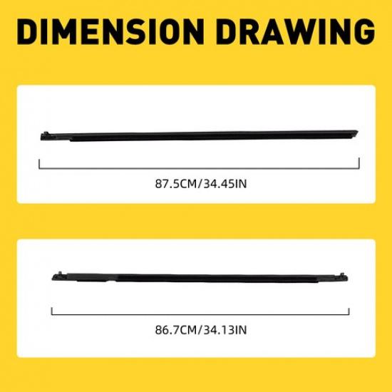 4PCS Weatherstrip Window Moulding Trim Seal Black For Mazda3 BK Sedan 2004-2009