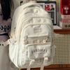 Schoolbag new large-capacity student schoolbag plaid contrasting color college style multi-layer backpack travel junior high school backpack