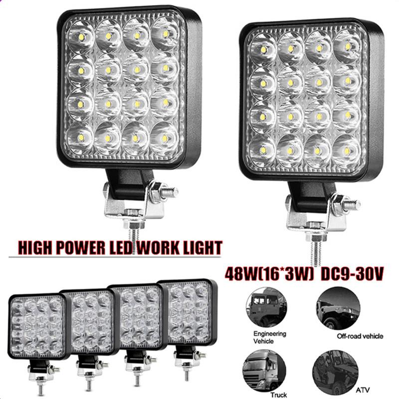 Car Headlights, Night Driving Lights, Fog Lights, 12v/9-30v LED Work Lights, Square Spotlights/Floodlights, Outdoor Lighting