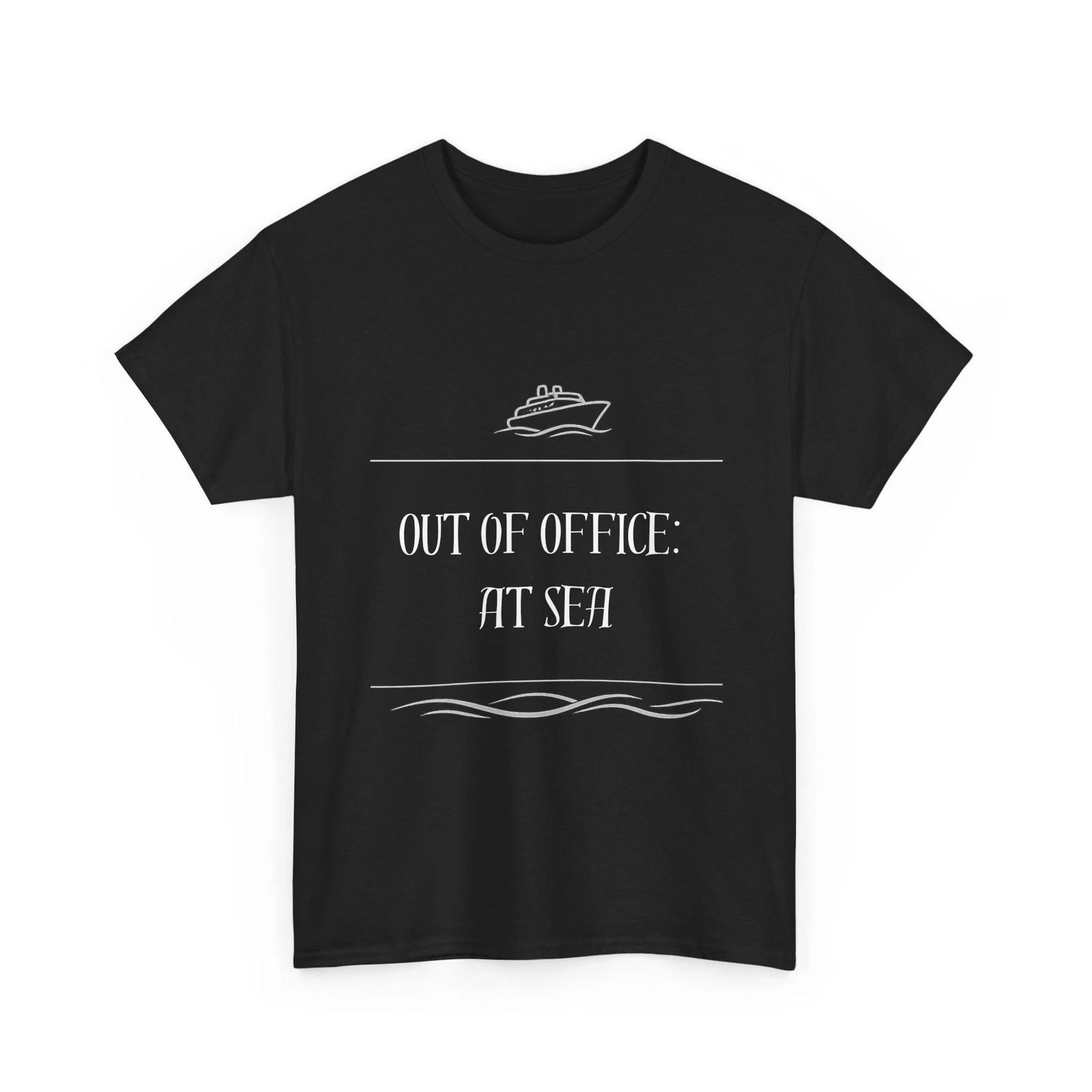 Out Of Office At Sea Cruise Shirt Funny Vacation Travel Tee XL