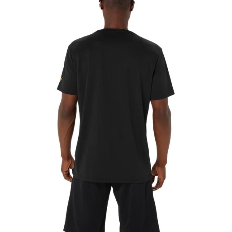 Asics Soft And Comfortable Casual Sports Short Sleeve T-Shirt Men Tops Black 2031E615-001