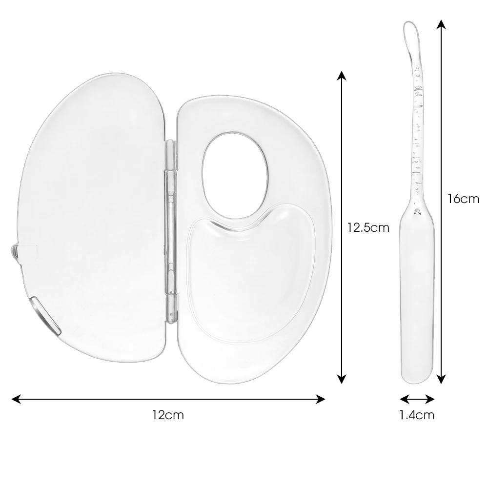 

Acrylic Makeup Palette Spatula Kit Foundation Mixing Foldable Transparent Makeup Palette Nail Art Manicure Palette Makeup Tools