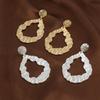 Atmospheric Exaggerated Earrings, Fashionable And Versatile Water Drop Metal Medium And Long Ear Needles
