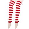 Women Leg Warmers Socks Colorful Stripe Ribbed Knitted Leg Covers Thigh High Long Stockings Cosplay Costume Accessories