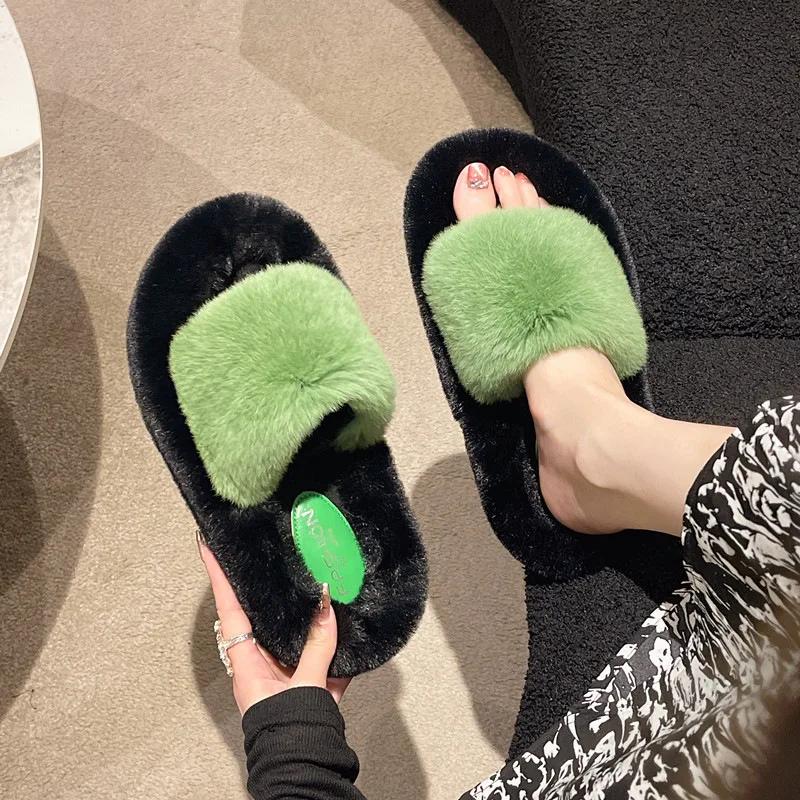 Slippers Women 2024 Autumn and Winter New Simple Fashion Home Warm Slippers