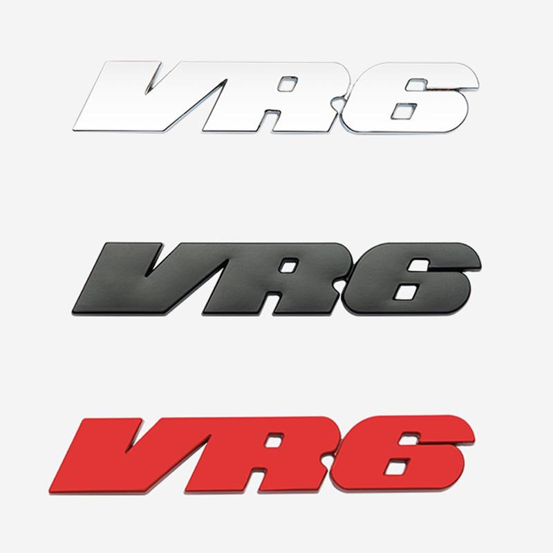 3d Metal Car Letters VR6 Logo Emblem Badge Decals For A3 Q3 Q5 A5 Q7 MK2 MK4 MK3 VR6 Sticker Accessories