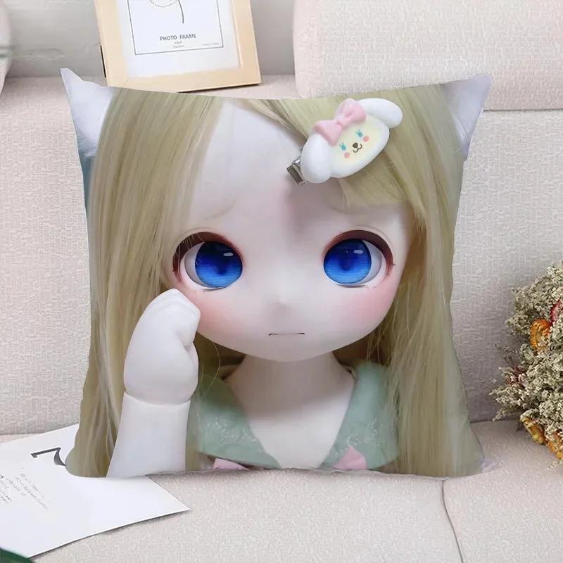 Fall Pillow Cover x B-Barbie Dolls Decorative Pillowcases  Car Decoration Sofa Cushions Cushion Covers for Bed Pillows