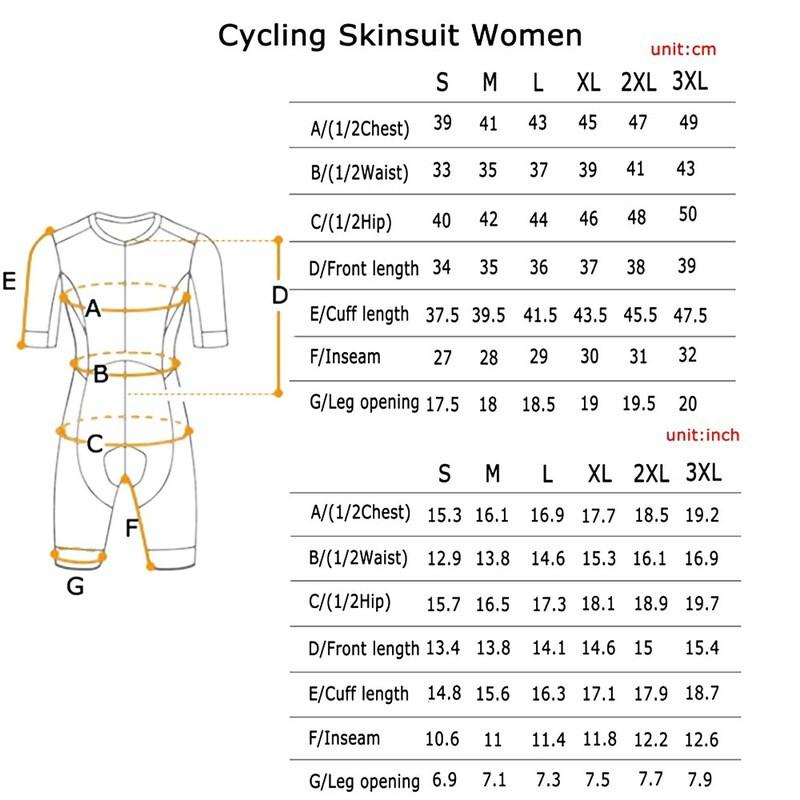 Tuta da Triathlon da Donna Manica Lunga Pantaloncini Corti Ciclismo Corsa