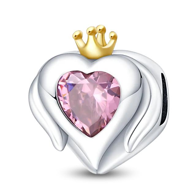 Pink Charm 100 %925 Sterling Silver Love Heart Cute Animals Koala Charms Bracelet Diy Jewelry Making