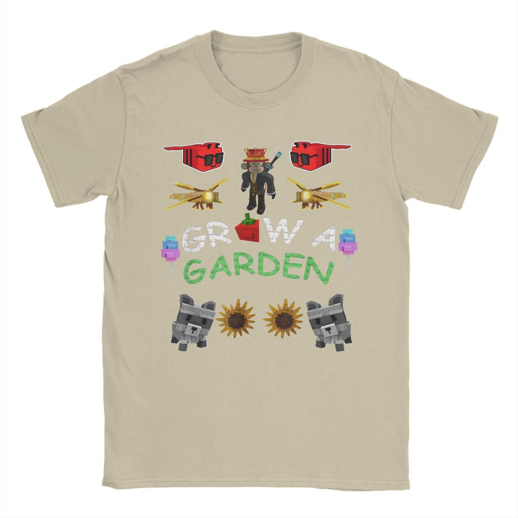 Amazing Grow a Garden Gamer Fan Merch T-Shirt Men Round Collar 100% Cotton T Shirt Short Sleeve Tee Shirt Summer Clothes