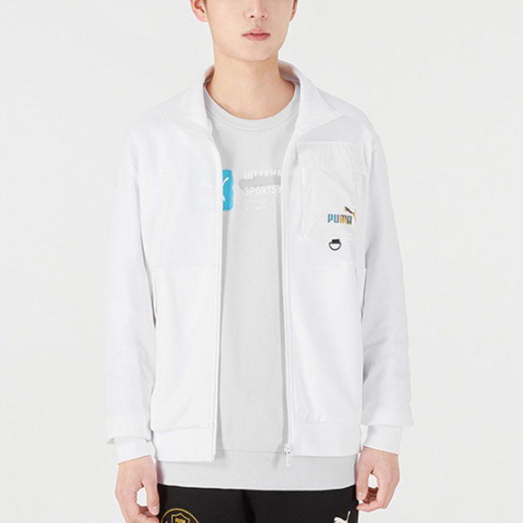 Puma Jackets Unisex White Stand Collar Moderate Other 537033-02