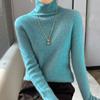 Stylish Elasticity High-Neck Sweater Women Autumn Winter Long Sleeve Knitted Knitwear Woman Solid Color Warm Turtleneck Pullover