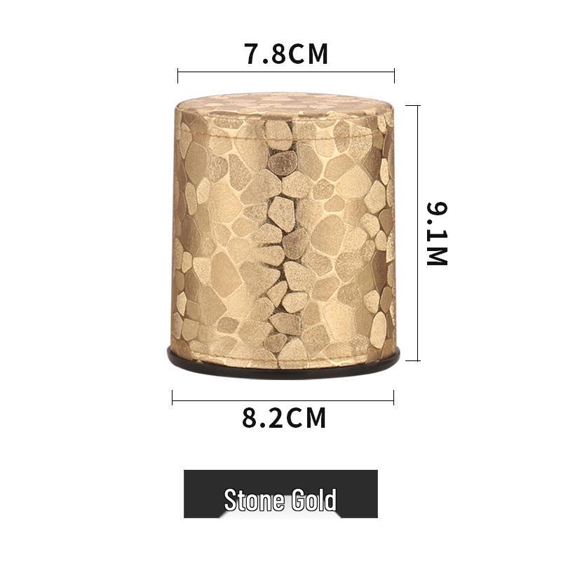 Verdickter Gold-Spitzen Leder Würfelbecher für Bar & Kneipe