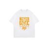 Black Oversized T Shirt Never Give Up Fitness Woman Lifting Barbell Graphic Print Motivational Quote Gym Workout Sport Casual Wear