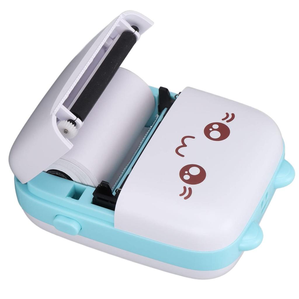 Mini-Drucker, tragbarer BT-Thermodrucker ohne Tinte, Auflösung 200 DPI, eingebaute 1 Rolle antihaftbeschichtetes Thermopapier, tolles Geschenk für Mädchen oder Kinder