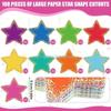 R6FF 108Pcs Star Paper Cutouts 5.5Inch Five Pointed Star Cutouts for Wedding Birthday